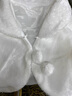 稚約新款新娘結(jié)婚婚紗禮服毛披肩 秋冬季保暖長(zhǎng)袖白色伴娘旗袍毛披肩 米白 均碼 曬單實(shí)拍圖