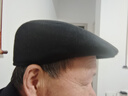 暢印 帽子男秋冬季鴨舌帽爸爸老頭中老年人毛呢帽護耳保暖爺爺前進帽子 黑色 頭圍60cm 曬單實拍圖
