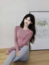 雙秀瑜伽服套裝女高級感專(zhuān)業(yè)高端2025新款冬天高顏值外穿運動(dòng)長(cháng)袖上衣 淡紫上衣 【秋冬熱賣(mài)】 M 100-110 曬單實(shí)拍圖