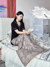 CHANEELR & KARITH披肩女2025新款夏辦公室毛毯保暖防曬斗篷生日小眾禮物送女友老婆 青鳥藍(lán) 曬單實(shí)拍圖