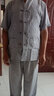 夏中國風男士唐裝中老年人短袖套裝中式大碼漢服棉麻爸爸晨練衣服 淺灰色套裝 43/3XL(165-185斤 曬單實拍圖