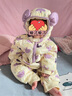 papa【放心絨】爬爬冬季新款男女寶寶羽絨服嬰兒連體衣外出保暖 黃色 80 cm 曬單實拍圖