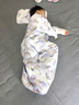 秦羅敷100%桑蠶絲兒童睡袋寶寶中大童一體防踢被兒童春秋 天鵝之翼 3XL/150+300g四季子母雙內膽款7~27℃ 曬單實(shí)拍圖