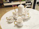 皇彤景德鎮陶瓷水具套裝輕奢北歐風(fēng)茶具高檔高溫客廳家用水杯茶壺茶杯 一路有你·珠光白水具套裝 曬單實(shí)拍圖