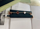Van Cleef & Arpels梵克雅寶四葉草手鏈女四葉草圖案花型18k金幸運草手鏈七夕節(jié)禮物 紅玉髓VCARD35500 曬單實拍圖