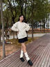 卓詩尼英倫風(fēng)小皮鞋女2025秋季新款厚底增高小個子樂福鞋女鞋子系帶單鞋 黑色 37 曬單實拍圖