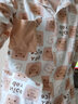 南極人【AAA抑菌】兒童睡衣女童純棉春夏款家居服套裝 小熊格子 150 曬單實拍圖
