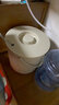 典筑茶水桶廢水桶泡功夫茶干濕分離圓形茶渣桶茶臺下水接水茶漏垃圾桶 卡其色圓形小號6.5L（無(wú)配件） 曬單實(shí)拍圖