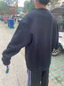 真維斯（Jeanswest） 衛(wèi)衣男春秋季重磅青少年無帽寬松港風(fēng)復(fù)古大碼男女生圓領(lǐng)外套潮 【加絨款】黑（ZS橘色虎） 3XL 【適合180-200斤】 曬單實拍圖
