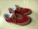 VISION STREET WEAR官方 FLAT TOP紅生膠低幫經(jīng)典翻毛皮帆布鞋男女街頭運動(dòng)板鞋 紅色 36 曬單實(shí)拍圖