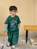 迷你巴拉巴拉長(cháng)袖套裝男女童潮流萌趣衛衣長(cháng)褲兩件套2025秋季新款 墨綠41035 100 曬單實(shí)拍圖