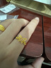 夢(mèng)金園黃金戒指古法花絲蝴蝶足金琺瑯戒指三金婚嫁情人節(jié)禮 約3.66g（活口戒） 曬單實(shí)拍圖