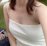 致知ZHIZHI 月當(dāng)窗 夏日抹胸裙24夏季新款女修身捏褶休閑度假 杏白茶色 M 曬單實(shí)拍圖