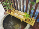 流水趣 竹排竹子流水循環(huán)擺件流水器上半部庭院客廳陽(yáng)臺陶瓷荷花缸造景 竹排長(cháng)70＋水泵＋過(guò)濾棉（不含缸 曬單實(shí)拍圖
