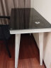 凡社电脑桌台式 极简约北欧调节桌腿书桌学习桌办公家用玻璃桌子 实拍图