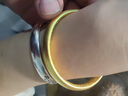 中國珠寶黃金手鐲女足金蓮花心經(jīng)古法金手鐲送女友老婆情人節(jié)生日禮物計價 56圈口約12.3克適用于55-56圈口 曬單實拍圖