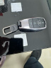 迪加伦 高档金属 新奔驰C260L钥匙套 GLC E级 E300L GLE A200 AMG S级 车用钥匙套保护壳 天空灰+真皮钥匙扣 实拍图