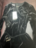 EP雅瑩女裝 含真絲質(zhì)感絲絨小黑裙宴會(huì)禮服連衣裙春季商場(chǎng)同款4616A 黑色 S 曬單實(shí)拍圖