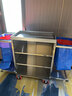 申梵（SHENFAN）酒店布草車(chē)不銹鋼客房服務(wù)車(chē)清潔車(chē)工作車(chē)賓館專(zhuān)用衛生保潔手推車(chē) 加厚不銹鋼雙邊5寸大輪帶側袋 曬單實(shí)拍圖