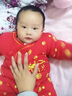 暖冬鴨鴨新生嬰兒加厚棉襖套裝冬季男女寶寶棉衣三件套0-3歲外出棉服冬裝 紅色 【加厚六件套】福字大紅 73 碼建議11-16斤 曬單實(shí)拍圖