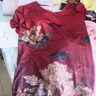 曼利鳥(niǎo)仿真絲冰絲連衣裙中老年人夏裝女?huà)寢屟b大碼女裝寬松遮肚子旗袍 紅色 4XL 150-165斤 曬單實(shí)拍圖