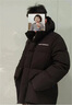 馬克華菲【重磅高充絨】羽絨服男冬季新款加厚高蓬松保暖休閑連帽外套 黑色311 180/XL（含絨量：214g） 曬單實(shí)拍圖