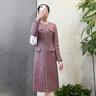 顏域紫色小香風(fēng)連衣裙女裝2024新款秋冬氣質(zhì)裙子中長(cháng)款毛呢連身裙 紫色 M/38 曬單實(shí)拍圖