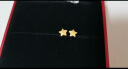 周大福520礼物 星星足金黄金耳钉(工费120) 约1.35g EOF58 实拍图