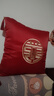 浣熊日記結婚抱枕一對紅色喜字沙發(fā)靠墊婚慶用品大全婚房婚禮喜慶新婚枕頭 雙喜一對裝酒紅刺繡款42cmx42cm 曬單實(shí)拍圖
