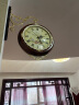 汉时（Hense）双面挂钟客厅挂墙时钟创意装饰挂表轻奢餐厅石英钟表HDS01木色 实拍图