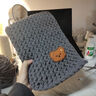 型公館小熊圍巾毛線團(tuán)編織神器diy材料包手工制作送女朋友禮物手織圍巾 淺灰4團(tuán)+1號(hào)神器+棒針+送3好禮 曬單實(shí)拍圖