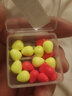 小鳳仙醒目豆浮珠對撞醒目加粗抗水流輕盈靈敏雙色搭配浮漂配件久看不累 紅色頂珠10枚+熒光黃浮珠10枚 加小方盒 曬單實拍圖