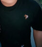 OXVW轻奢潮牌 夏季新款短袖t恤男士休闲百搭刺绣上衣个性圆领半袖体恤 黑色 2XL 晒单实拍图