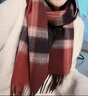 暢印2026新款仿羊毛粗紡格子圍巾冬季加厚保暖女式格紋百搭羊毛長(cháng)圍巾 羊毛格子7 曬單實(shí)拍圖