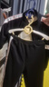 拉比兒童套裝秋冬男童外套褲子女寶寶衛(wèi)衣運(yùn)動(dòng)服嬰兒衣服童裝 黑色 100 曬單實(shí)拍圖