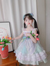G.DUCKKIDS童裝洛麗塔公主裙女童連衣裙夏季2025新款美人魚公主裙兒童裙子夏 單件裙子+閃光燈 120尺碼5~6歲【110-120cm】 曬單實(shí)拍圖
