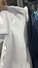 尊首（ZUNSHOU）胖人男裝純棉短袖襯衫男大碼胖子加肥加大通勤全棉白襯衣正裝寬松 白色 4XL (195) 200-210斤 曬單實拍圖