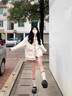 艾柔丹冬季新款小香風(fēng)拼接仿羊羔毛短外套女裝減齡甜美溫柔風(fēng)上衣棉衣 外套 S 曬單實(shí)拍圖