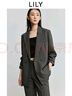 LILY2025秋新款女裝格雷系氣質(zhì)高級感簡(jiǎn)約職業(yè)通勤休閑西裝外套 509深灰 XL 曬單實(shí)拍圖