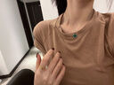 MZMZ四葉草鉑金項鏈女PT950鎖骨白金鑲莫桑鉆石生日紀念日禮物送女友 【紅瑪瑙】鉑金四葉草項鏈-鋯鉆 曬單實(shí)拍圖