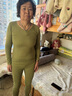 莫代爾秋衣秋褲打底套裝德絨無(wú)痕保暖內(nèi)衣套裝女蠶絲AB面加絨長(zhǎng)袖 淺綠 XL(100-120斤) 曬單實(shí)拍圖