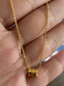 中國黃金（CHINA GOLD）小蠻腰黃金項鏈女士99足金吊墜七夕情人節(jié)禮物送女朋友老婆 足金小蠻腰吊墜約0.5g+k金鏈子約1g【紀(jì)念品】 曬單實拍圖