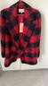 PORTS寶姿秋冬新品女裝長(cháng)袖拼色方格毛呢大衣SM9C030NFF046 深紅色 M (6) 曬單實(shí)拍圖