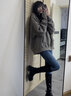 MELROSEMOOD高腰牛仔褲女小腳褲2025小個(gè)子女裝秋新款彈力修身顯瘦九分小腳褲 藍灰色（九分褲） 27 曬單實(shí)拍圖