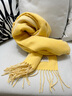 CHANEELR & KARITH圍巾女2025新款冬季保暖長(cháng)女外搭斗篷披風(fēng)圍脖生日禮物送女生女友 亮黃色 曬單實(shí)拍圖