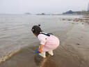 熊火兒童下水褲戶外玩水服捉魚趕海半身涉水褲背帶連體鞋防水沙灘 兒童粉色背帶褲【加厚帶口袋】 27 (鞋內(nèi)長(zhǎng)17cm) 曬單實(shí)拍圖