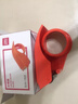 得力（deli）透明膠帶封箱器/打包器/膠帶切割器膠帶底座省力物流封箱打包神器 膠帶機 辦公用品 【塑料款小號】橙色-801 曬單實(shí)拍圖