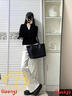 俞兆林打底衫女假兩件長袖T恤女裝2024秋冬季新款大碼胖mm顯瘦正肩上衣 曬單實拍圖