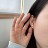 六桂福珠寶好運蓮蓮黃金耳釘女足金蓮花耳飾中秋節禮物送女友老婆生日紀念日 金重約1.85g*足金耳飾*品牌禮盒 曬單實(shí)拍圖