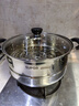 蘇泊爾（SUPOR）蒸鍋加厚304不銹鋼二層復底鍋大容量可折疊蒸籠燃氣電磁爐通用 1-3人使用 26cm 曬單實(shí)拍圖